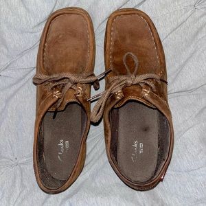 CLARKS PADMORE WALLABEE MOC SHOES / size 8